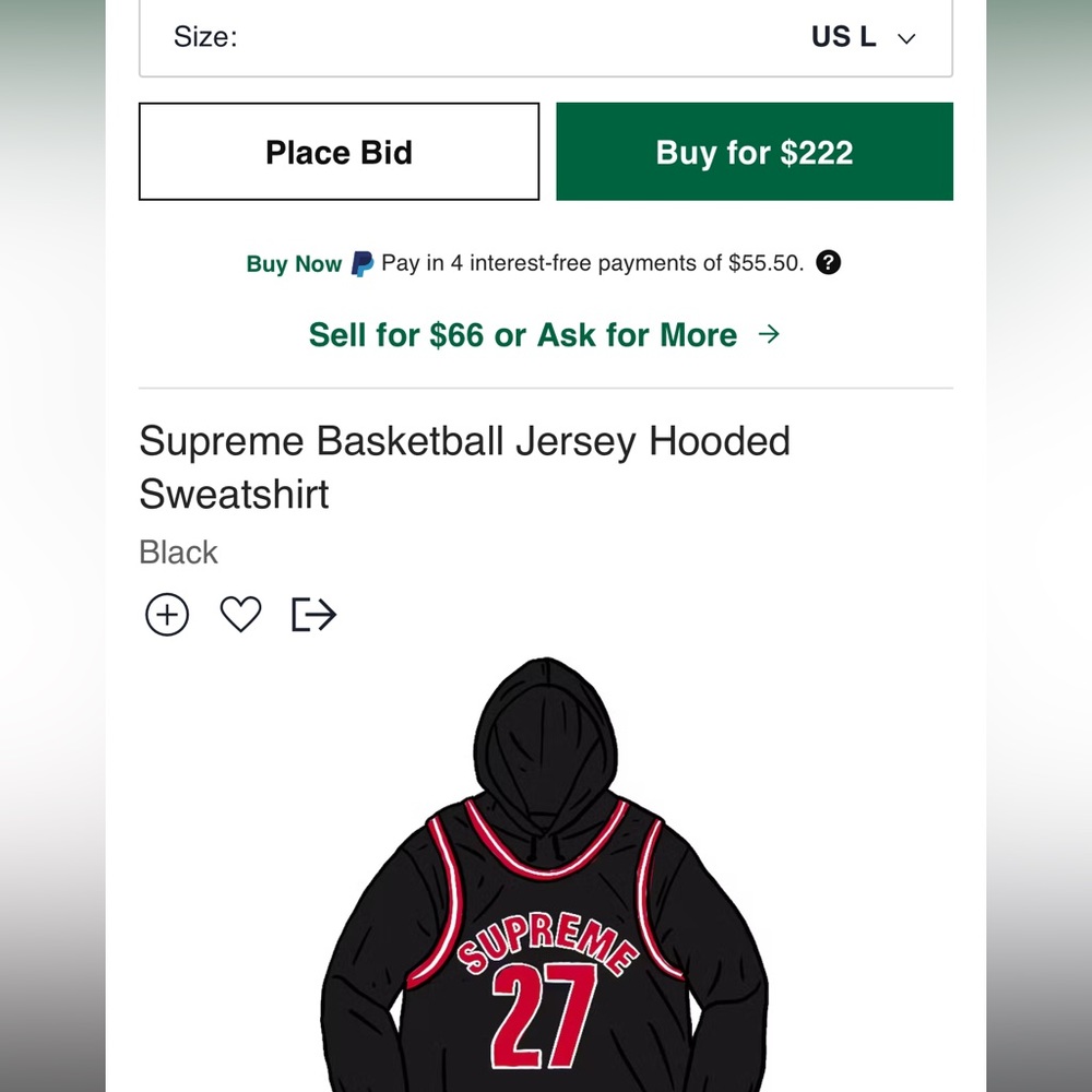 Supreme jersey hoodie